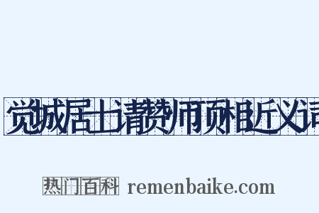 觉城居士请赞师顶相近义词是什么意思的图片